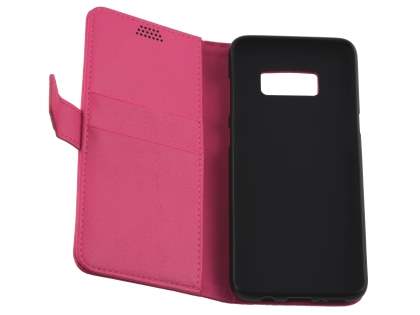 Synthetic Leather Wallet Case with Stand for Samsung Galaxy S8+ - Pink