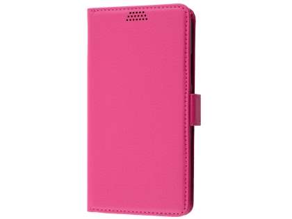 Slim Synthetic Leather Wallet Case with Stand for Motorola Moto G5 - Pink