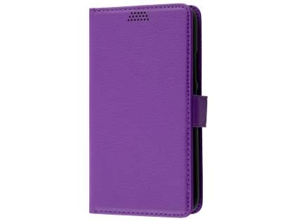 Slim Synthetic Leather Wallet Case with Stand for Motorola Moto G5 - Purple