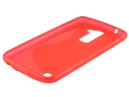 LG K10 Wave Case - Frosted Red/Red
