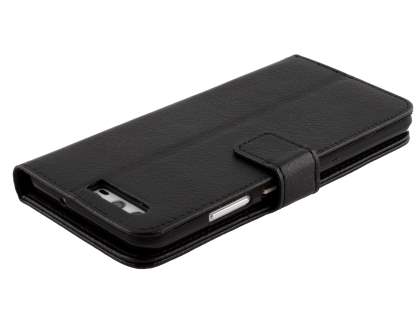 Synthetic Leather Wallet Case with Stand for Huawei P10 - Classic Black