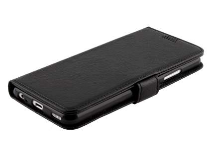 Synthetic Leather Wallet Case with Stand for Huawei P10 - Classic Black