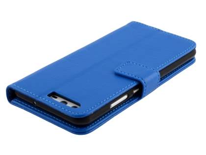 Synthetic Leather Wallet Case with Stand for Huawei P10 - Blue