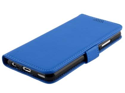 Synthetic Leather Wallet Case with Stand for Huawei P10 - Blue