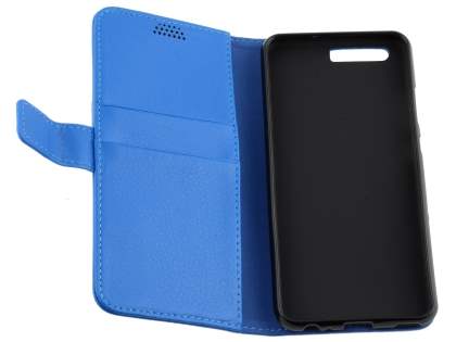 Synthetic Leather Wallet Case with Stand for Huawei P10 - Blue