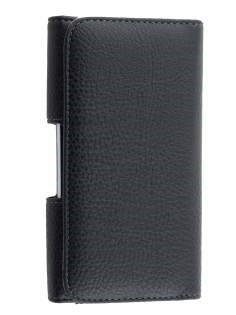 Textured Synthetic Leather Belt Pouch - Mobile Only - Black Belt Pouch