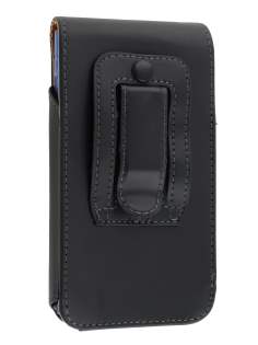 Smooth Synthetic Leather Vertical Belt Pouch - Bumper Case Compatible
