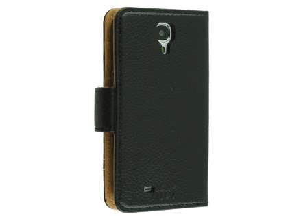 Synthetic Leather Wallet Case for Samsung Galaxy S4 - Black
