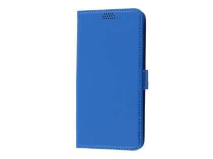 Synthetic Leather Wallet Case with Stand for HTC One X10 - Blue