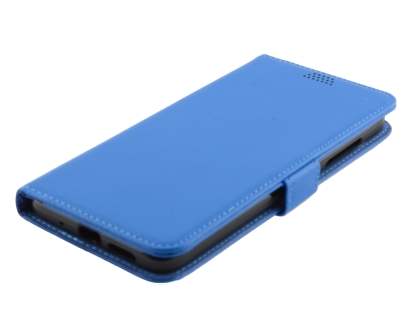 Synthetic Leather Wallet Case with Stand for HTC One X10 - Blue