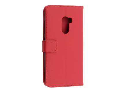 Synthetic Leather Wallet Case with Stand for HTC One X10 - Red Leather Wallet Case