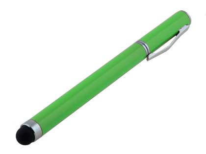 Universal Finger-Touch Stylus & Ball-Point Pen - Green Capacitive Stylus