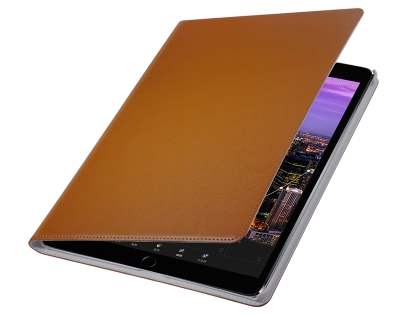 Premium Genuine Leather Slim Portfolio Case with Stand for iPad Pro 10.5 - Brown