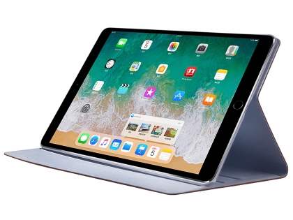 Premium Genuine Leather Slim Portfolio Case with Stand for iPad Pro 10.5 - Brown