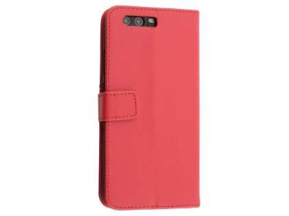 Synthetic Leather Wallet Case with Stand for Huawei P10 Plus - Red Leather Wallet Case