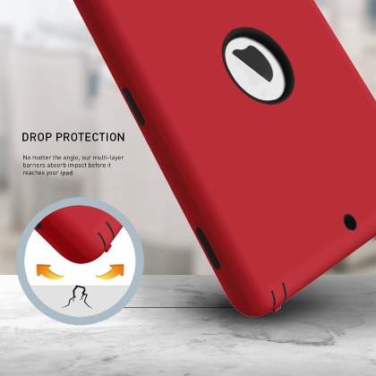 Impact Case for iPad 6th/5th Gen - Red/Black
