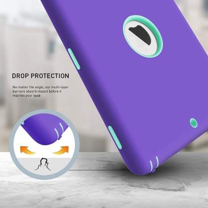 Impact Case for iPad 6th/5th Gen - Purple/Mint