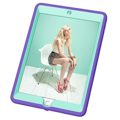 Impact Case for iPad 6th/5th Gen - Purple/Mint