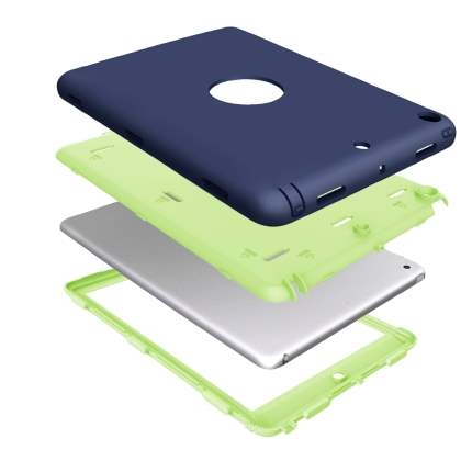 Impact Case for iPad 6th/5th Gen - Navy/Lime
