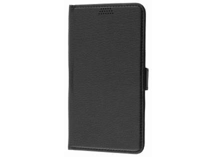 Synthetic Leather Wallet Case with Stand for Samsung Galaxy J7 Prime - Black