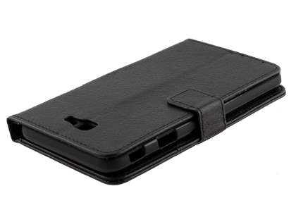 Synthetic Leather Wallet Case with Stand for Samsung Galaxy J7 Prime - Black