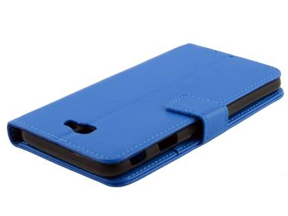 Synthetic Leather Wallet Case with Stand for Samsung Galaxy J7 Prime - Blue
