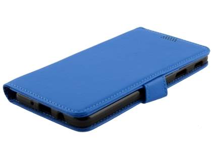 Synthetic Leather Wallet Case with Stand for Samsung Galaxy J7 Prime - Blue