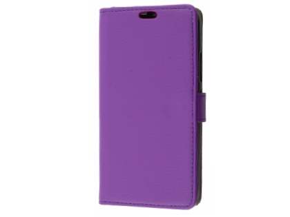 Slim Synthetic Leather Wallet Case with Stand for Motorola Moto E4 - Purple