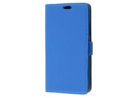 Slim Synthetic Leather Wallet Case with Stand for Motorola Moto E4 - Blue