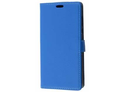 Slim Synthetic Leather Wallet Case with Stand for Motorola Z2 Play - Blue