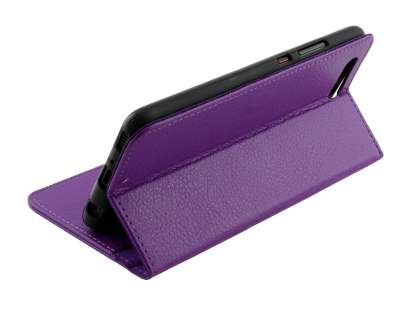Synthetic Leather Wallet Case with Stand for Huawei P10 Plus - Purple