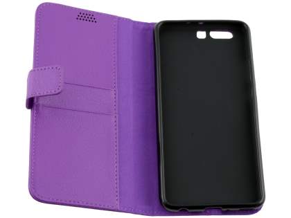Synthetic Leather Wallet Case with Stand for Huawei P10 Plus - Purple
