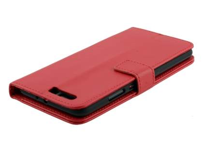 Synthetic Leather Wallet Case with Stand for Huawei P10 Plus - Red