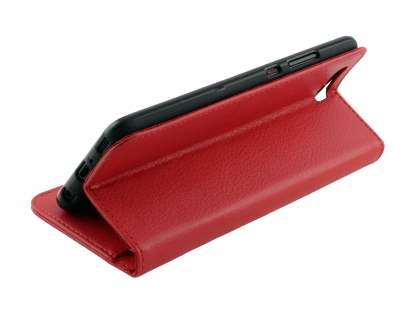 Synthetic Leather Wallet Case with Stand for Huawei P10 Plus - Red