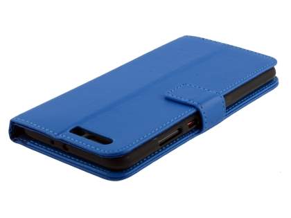 Synthetic Leather Wallet Case with Stand for Huawei P10 Plus - Blue