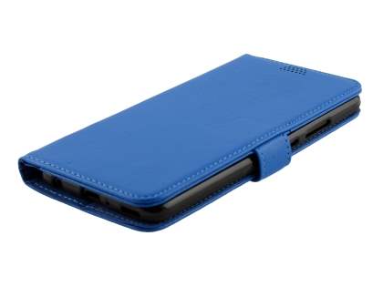Synthetic Leather Wallet Case with Stand for Huawei P10 Plus - Blue
