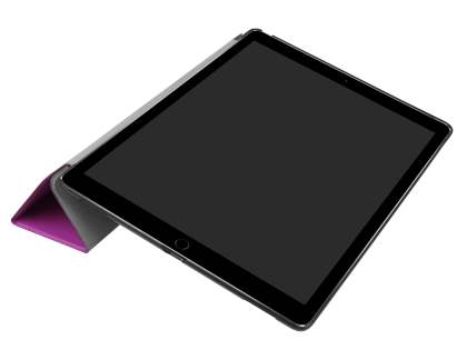 Premium Slim Synthetic Leather Flip Case with Stand for iPad Pro 12.9 - 2017 (2nd Gen) - Purple