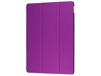 Premium Slim Synthetic Leather Flip Case with Stand for iPad Pro 12.9 - 2017 (2nd Gen) - Purple
