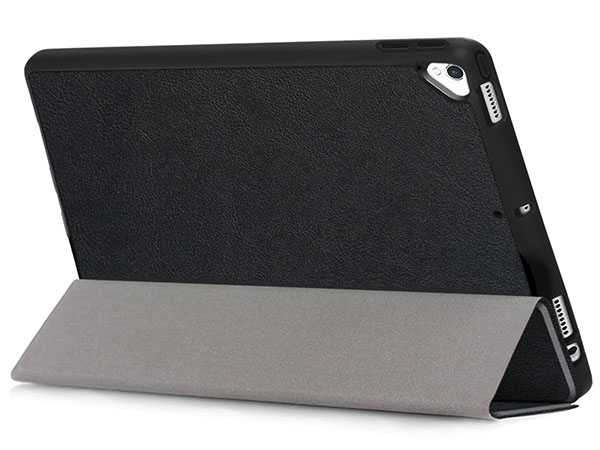 Synthetic Leather Flip Case with Stand for iPad Pro 10.5 - Black Leather Flip Case