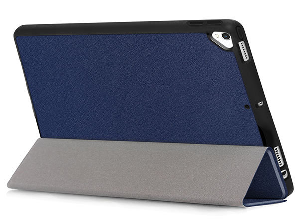 Synthetic Leather Flip Case with Stand for iPad Pro 10.5 - Navy Blue Leather Flip Case