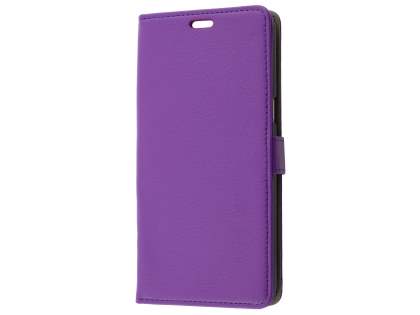 Slim Synthetic Leather Wallet Case with Stand for Oppo A77 (2017) - Purple