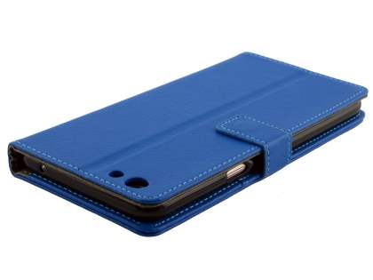 Slim Synthetic Leather Wallet Case with Stand for Oppo A77 (2017) - Blue