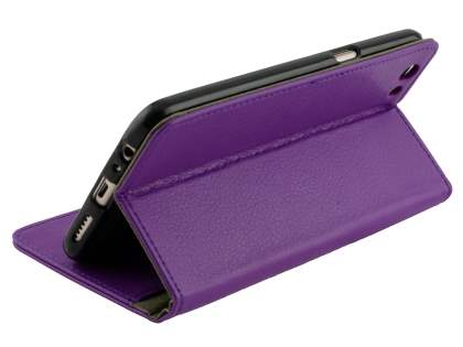 Slim Synthetic Leather Wallet Case with Stand for Oppo A77 (2017) - Purple