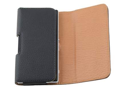 Textured Synthetic Leather Belt Pouch - Mobile Only
