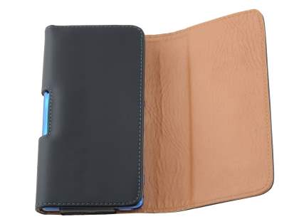 Smooth Synthetic Leather Belt Pouch - Bumper Case Compatible