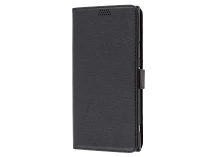 Slim Synthetic Leather Wallet Case with Stand for Sony Xperia XA1 Ultra - Classic Black