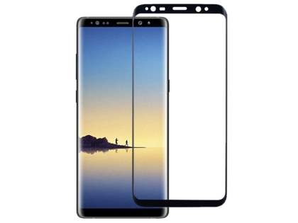 Curved Glass Screen Protector with Edge Only Adhesive for Note8 - Black/Clear Curved Glass Screen Protector with Edge Only Adhesive for Note8 - Black/Clear