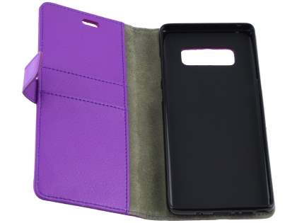 Synthetic Leather Wallet Case with Stand for Samsung Galaxy Note8 - Purple