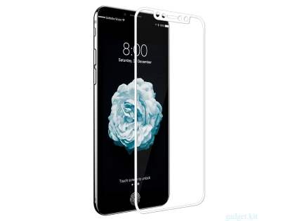 3D Full Coverage Tempered Glass Screen Protector for Apple iPhone Xs/X - White