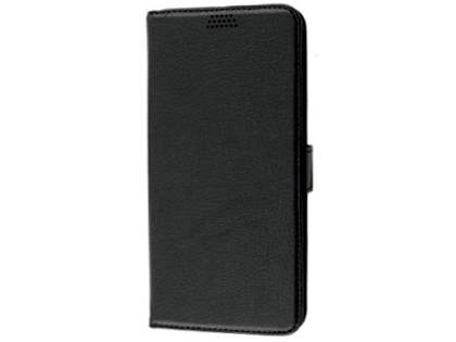 Synthetic Leather Wallet Case with Stand for Huawei P10 Plus - Classic Black